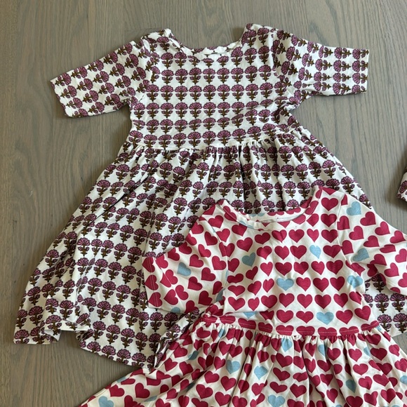 Pink Chicken Heart and Checkered Kids Dress Set - Picture 3 of 3
